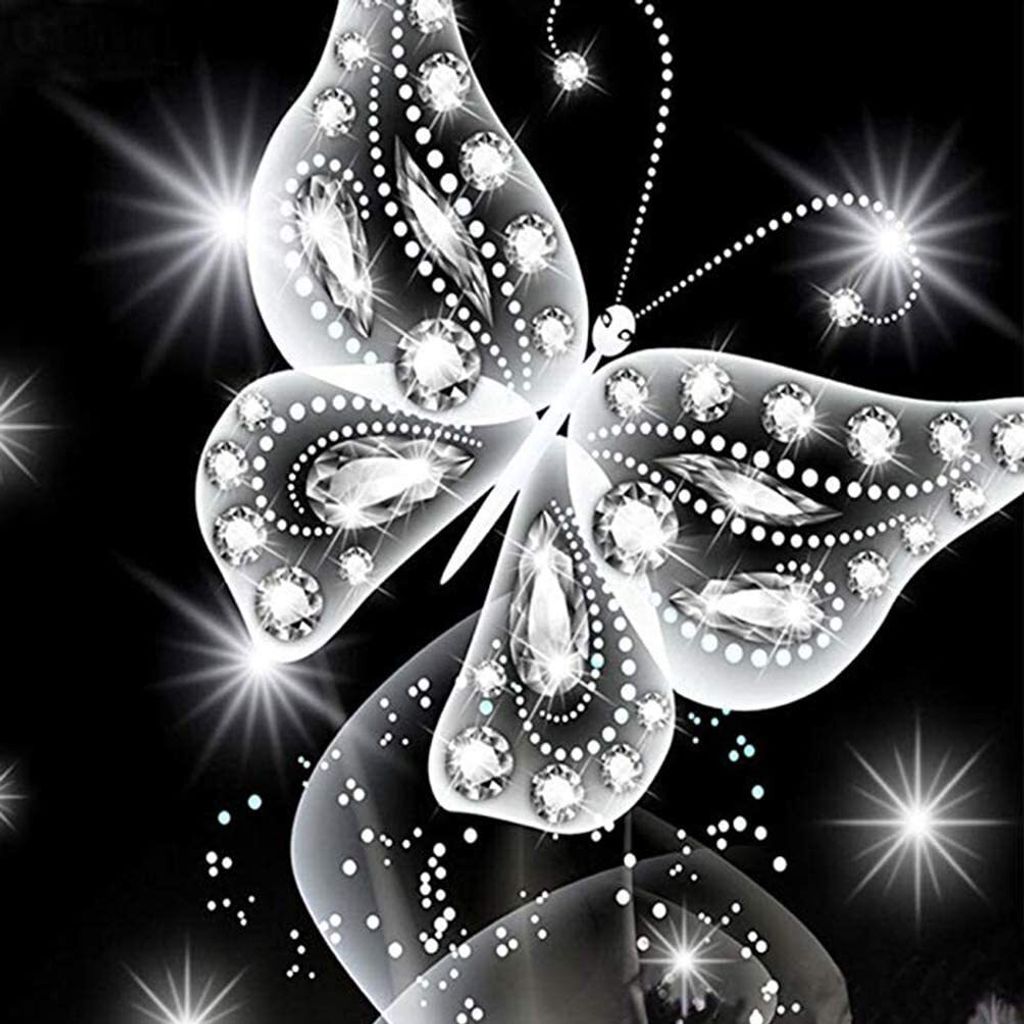 DIY 5D Diamant Painting Set, Diamond Painting kristall Strass Diamant Stickerei gemälde für wohnkultur,Schmetterling Style 01 (30x30cm)