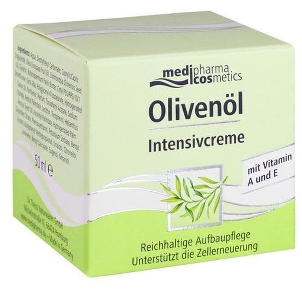 Medipharma Cosmetics Intensieve Crème met Olijfolie, 50 ml. Productafbeelding 