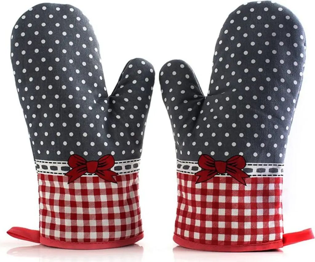 Ofenhandschuhe aus Polyester: Hitzebeständige Isolationshandschuhe mit Anti - Rutsch - Eigenschaft für Küche und Grill