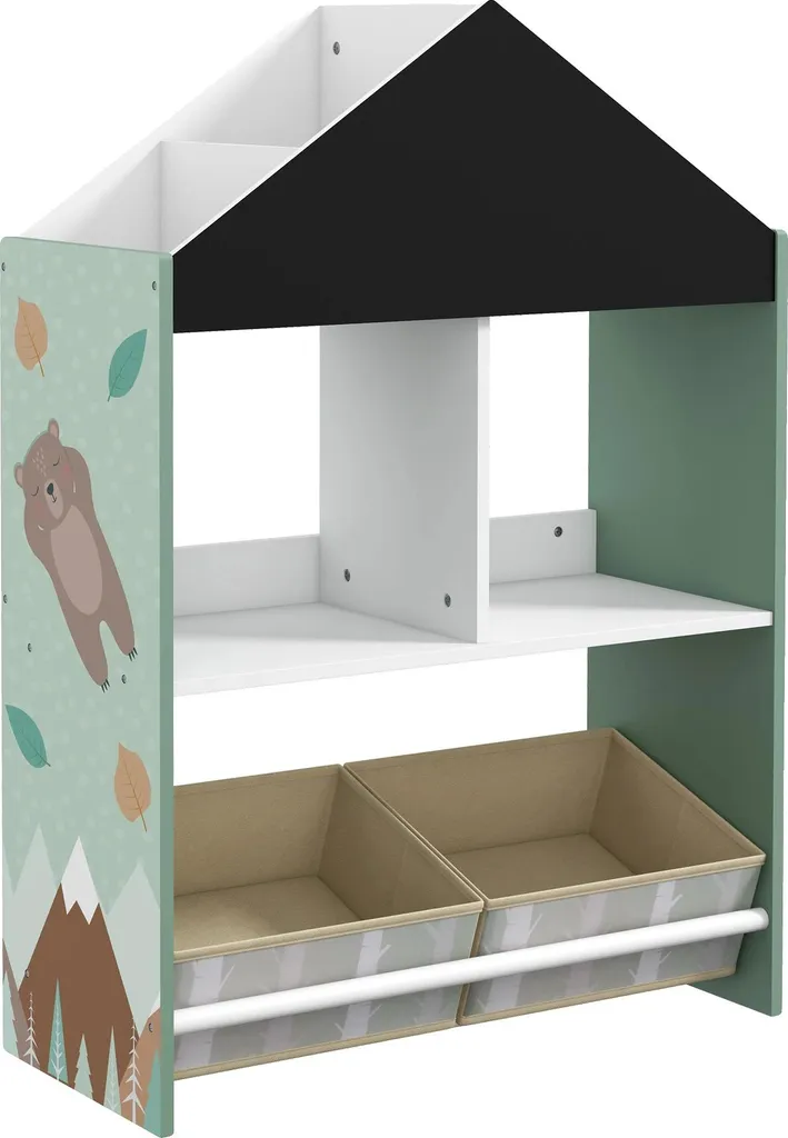 Fini le désordre : organisateur de jouets vert robuste et compact enfant