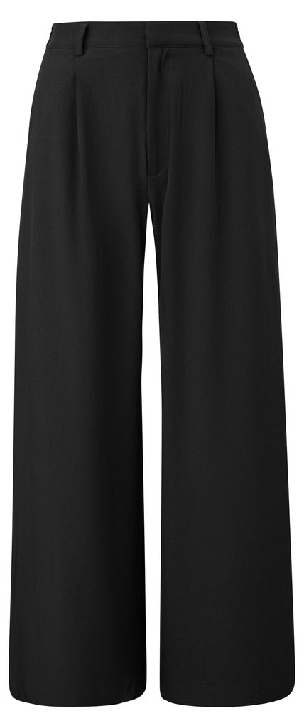 s.Oliver Bundfaltenhose im Wide-Leg-Schnitt aus Twill, pflegeleicht