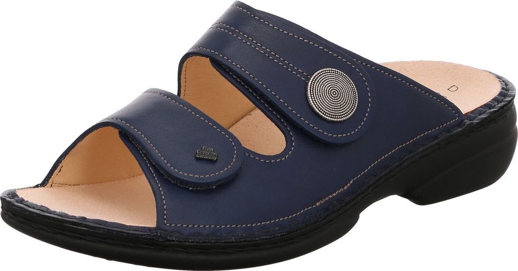 FINN COMFORT Sansibar Damen Pantolette blau Glattleder - Produktbild 