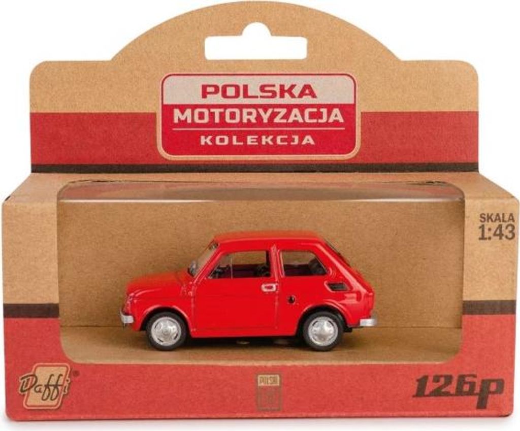 DAFFI Model Fiat 126p czerwony K-572 15729 Zdjęcie produktu 
