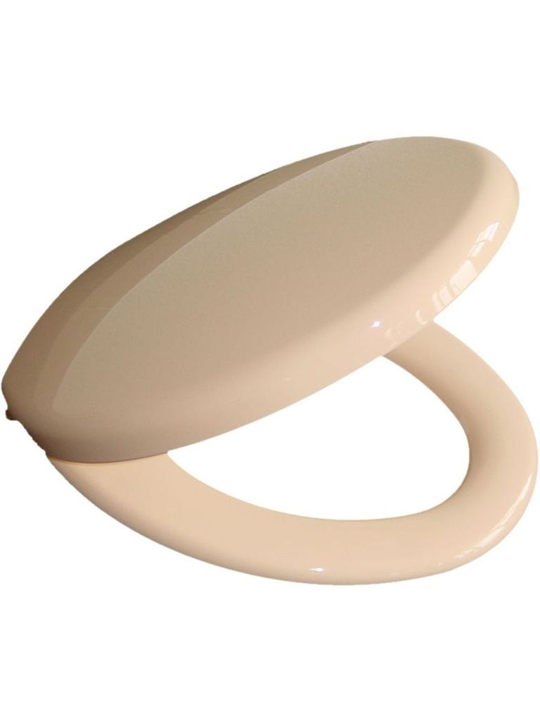 VCM WC Sitz Toilettendeckel Klodeckel mit Absenkautomatik Deckel Brille Firenze - Klobrille Toilettensitz Beige