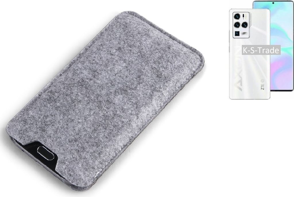 K-S-Trade Filz Handyhülle kompatibel mit ZTE Axon 30 Ultra Produktbild 