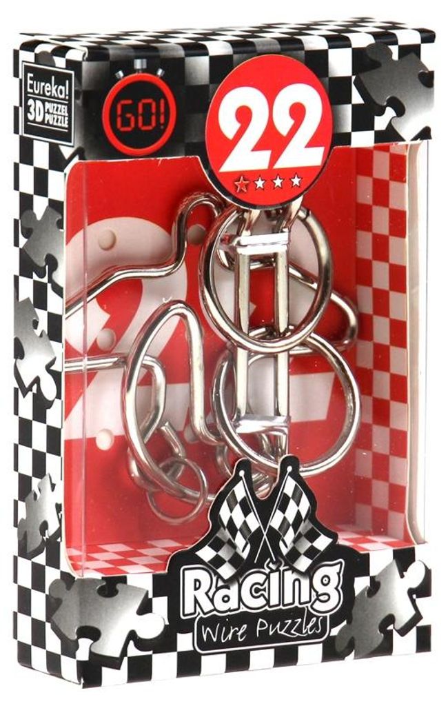 Drahtpuzzle „Racing“ Nr. 22, Schwierigkeitsgrad 1/4 – EUREKA 3D