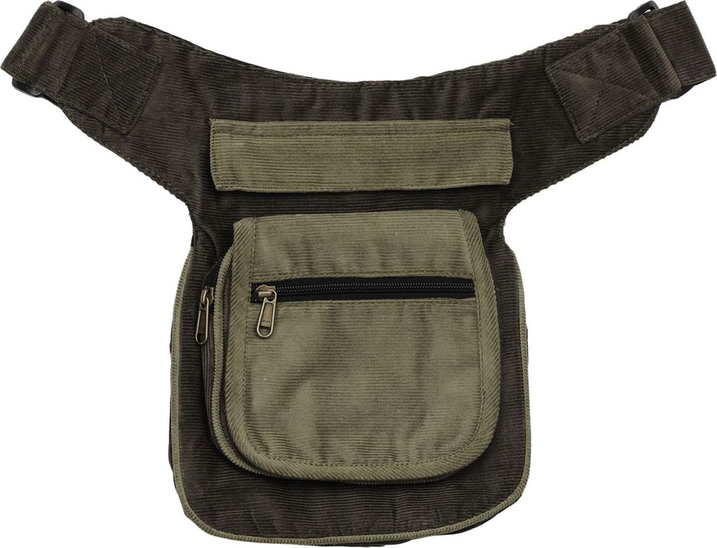 gürteltasche - Kurt - Kordel - grün - Gürteltasche