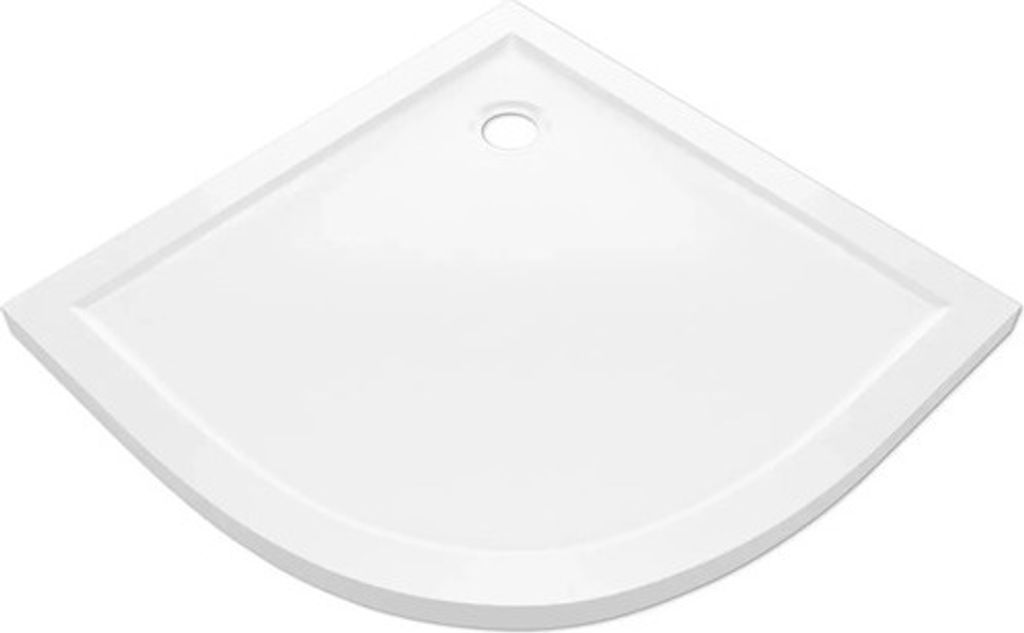 Viertelkreis-Duschwanne Aurlane Pure 90 x 90 x 4 cm weiß mit Antirutschbeschichtung FAC374