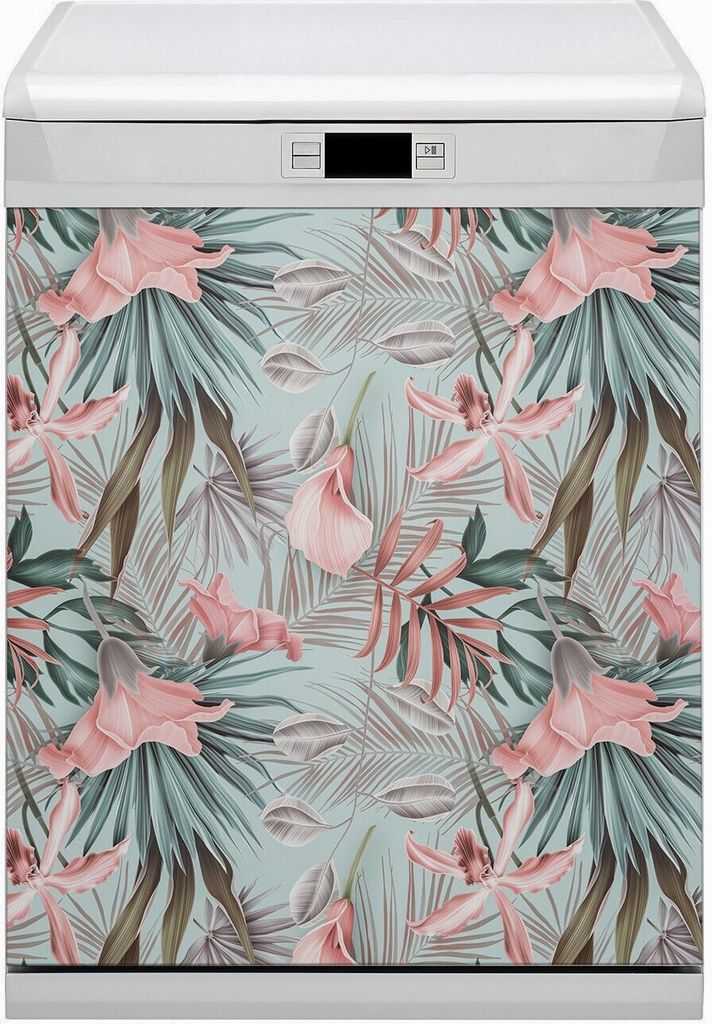 Magnetmatte Geschirrspüle Abwaschbar Küche Magnete Nachbildung 60x70 cm - Pastellblumen