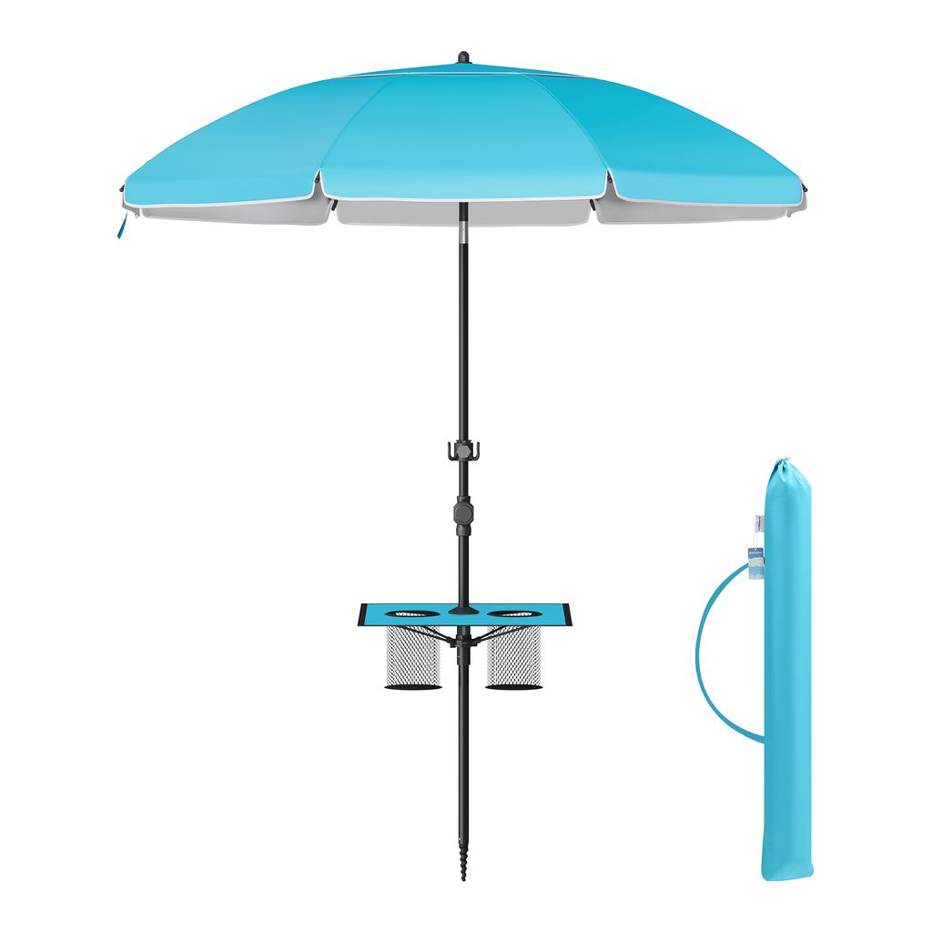 SONGMICS Sonnenschirm ∅160 cm, Strandschirm, Sonnenschutz Produktbild 