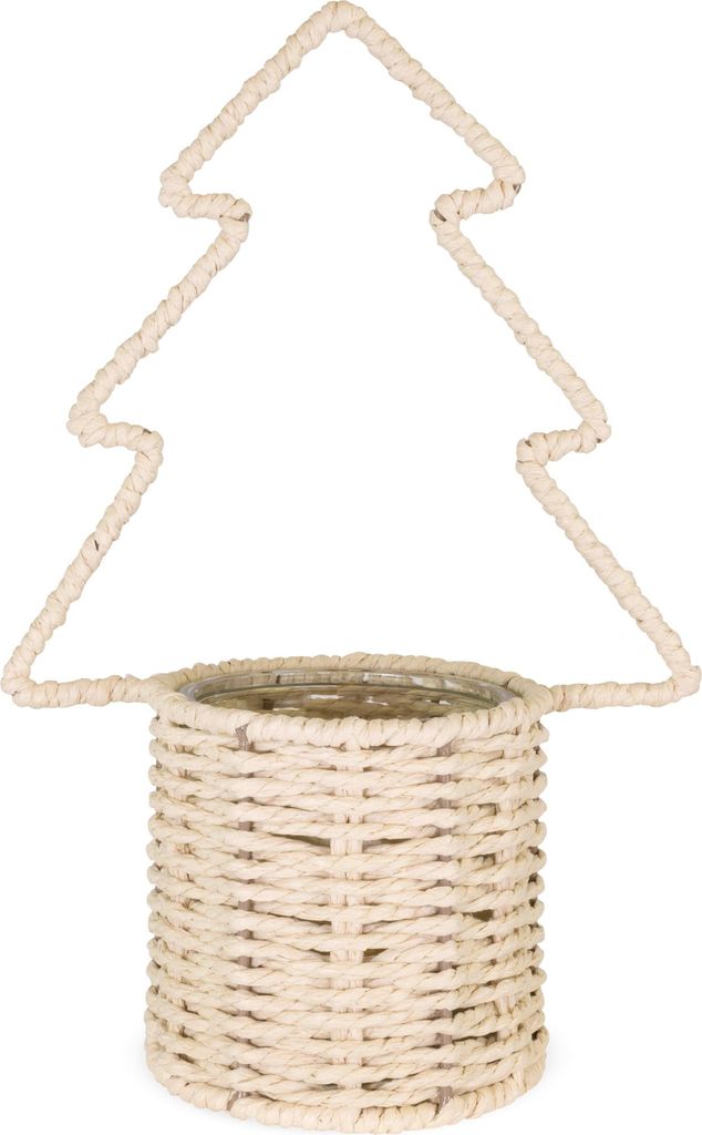 Pflanztopf Tannenbaum Creme Ø 11,5 x 29,5 cm für Produktbild 