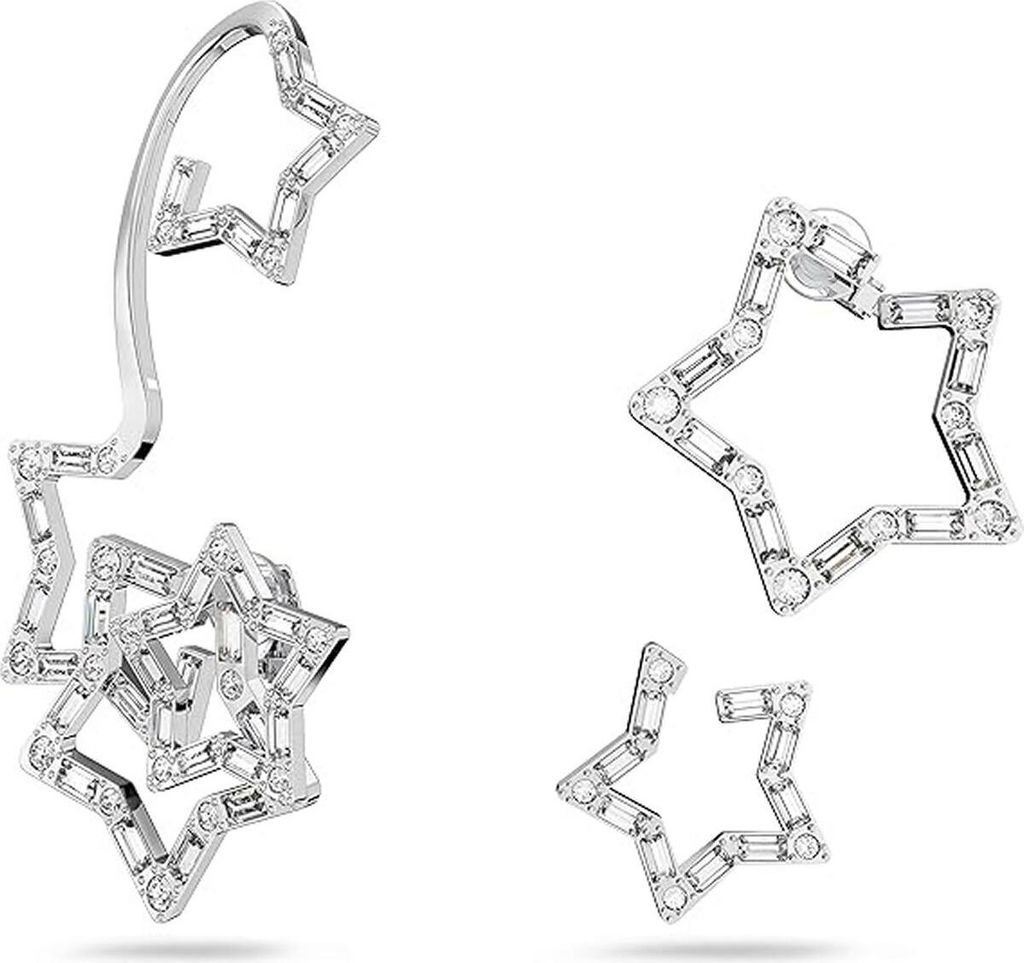 Swarovski Damen Ohrringe Ohrspange Set 3-teilig  Kristalle Produktbild 2
