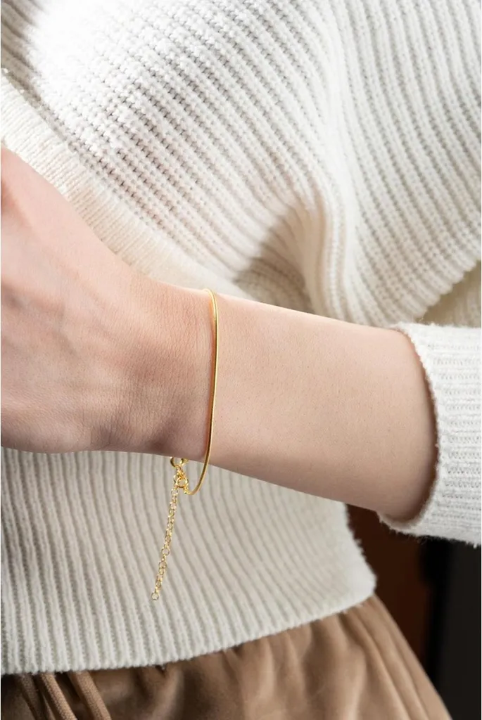 Bracelet élégant argent doré 925 bijou idéal cadeau femme