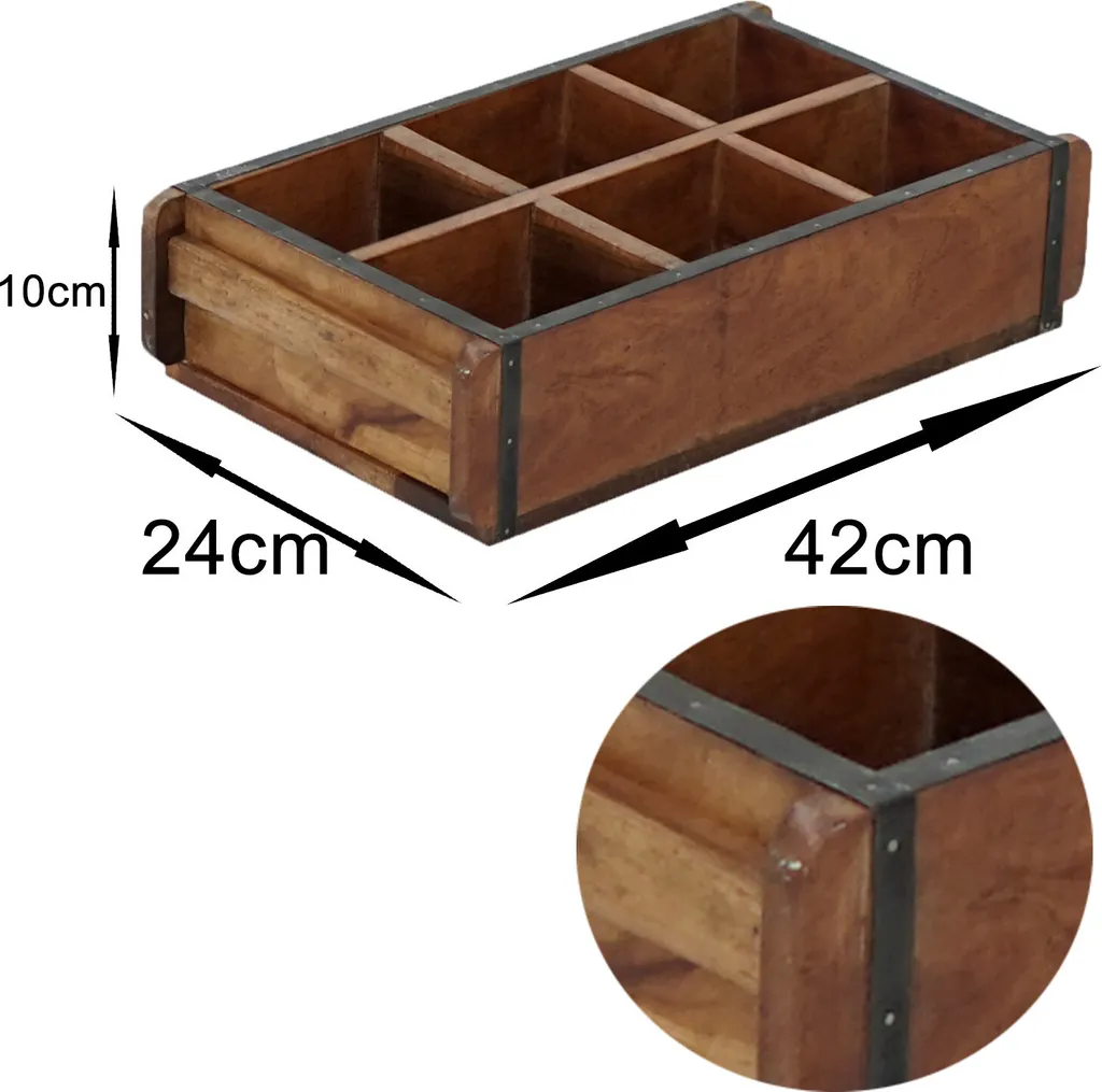 Grande Boîte Décorative Vintage avec Fermoir Métal pour Rangement Objets - 3