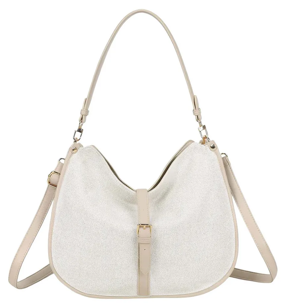 Sac hobo femme en mélange de matières souples et sangle Gallantry