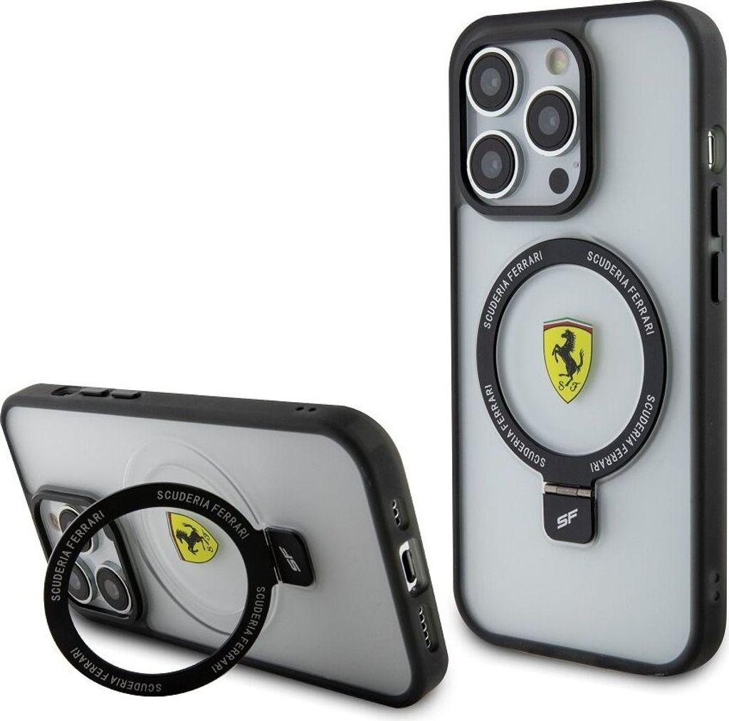 Etui Ferrari Ring Stand 2023 Sammlung Magsafe Do Iphone 15 Pro Max - Czarne