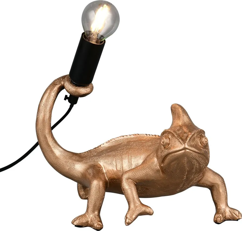 Lampada Oro Camaleonte E14 24,5cm | Illuminazione Decorativa Luxury