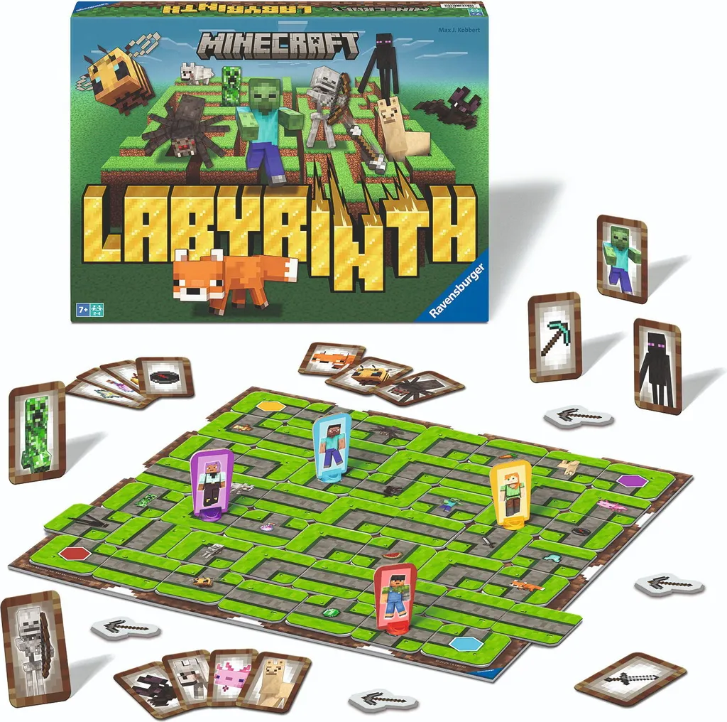 Minecraft Labyrinthe 24771, plateau mouvant avec Creepers et Endermen