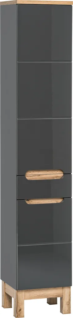 Armoire de bain 187 cm gris graphite : fini le désordre en 30 cm