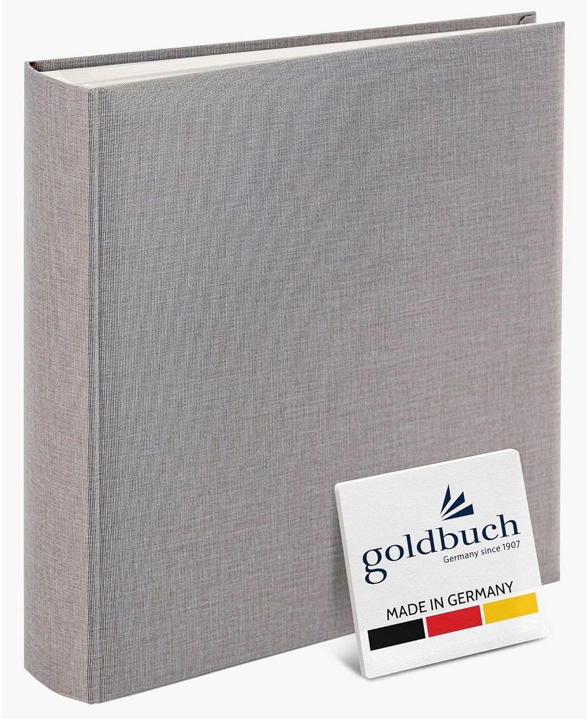 Goldbuch Summertime Trend2 30x31 100 weiße Seiten grau Produktbild 
