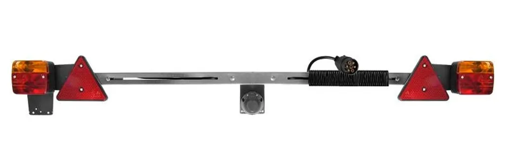 Support feux remorque télescopique 140-200cm métal avec câble 12M - 8