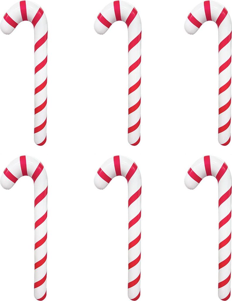 Aufblasbare Zuckerstangen-Ballons für Weihnachtsdekorationen, große Zuckerstangen mit rot-weißen Streifen für Weihnachten, drinnen und draußen...