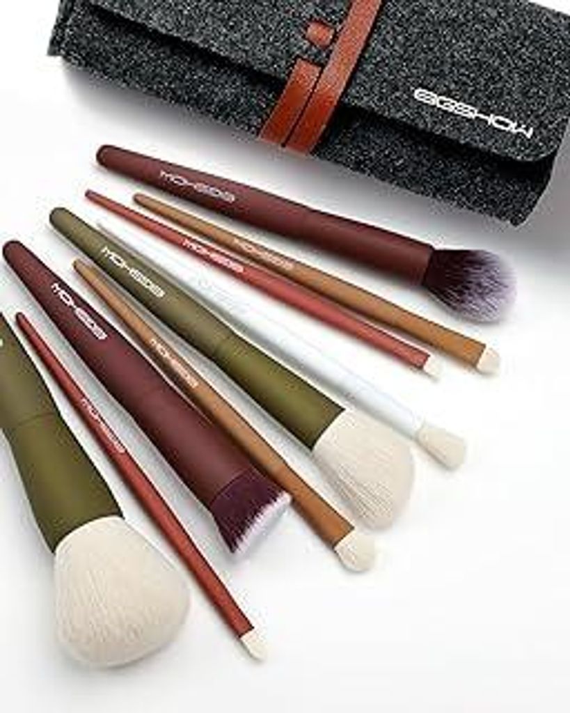 Make up Pinsel, EIGSHOW 5 Farben Kabuki Reise Make up Pinsel Set mit extraweichen synthetischen Fasern für Puder Rouge Concealer zum Konturieren u...