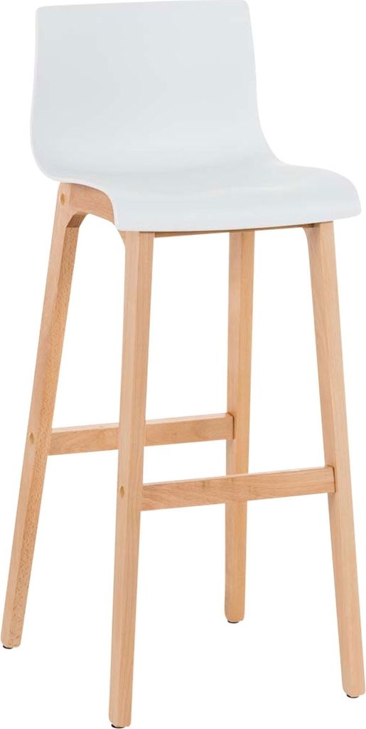 Barhocker HLO-CP20 Natura 4-Fuß Gestell weiß