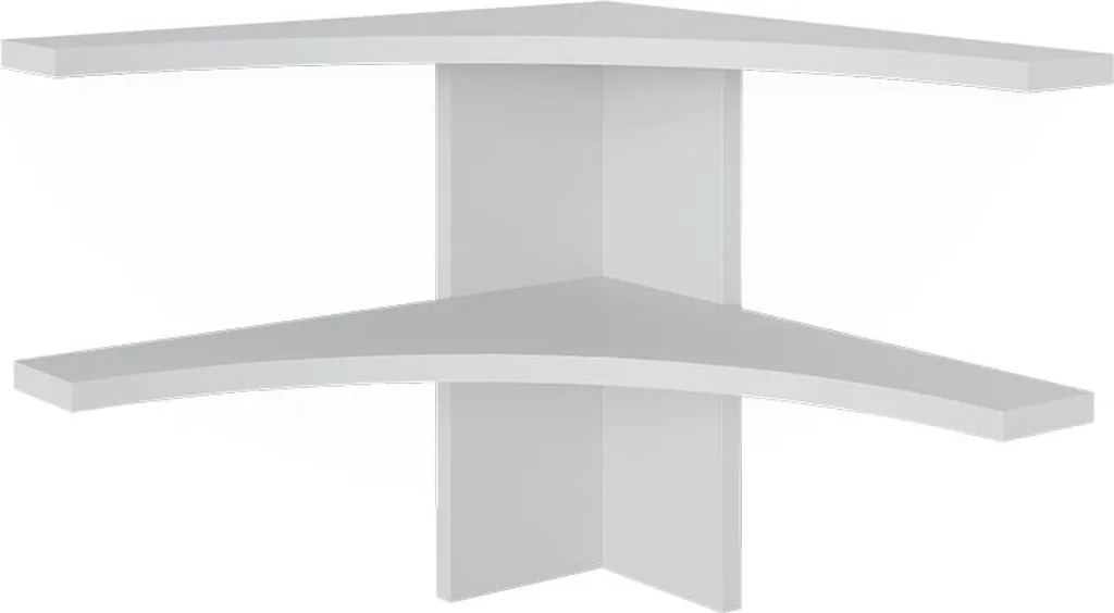 Étagère d'angle design blanc mat Vicco Roman, format compact 43,5 cm