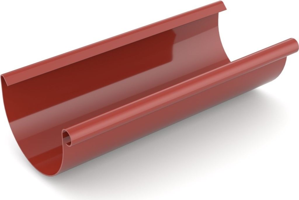 BRYZA Kunststoffdachrinne Ø 150 mm, Länge 4M, Rot RAL 3011