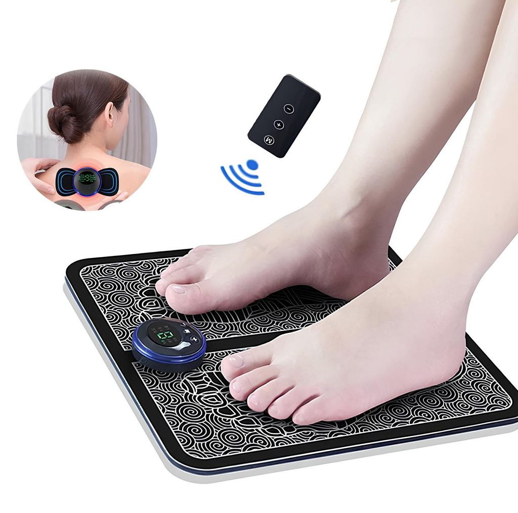 Tapete de acupresión para masaje de pies con dispositivo Imagen del producto 