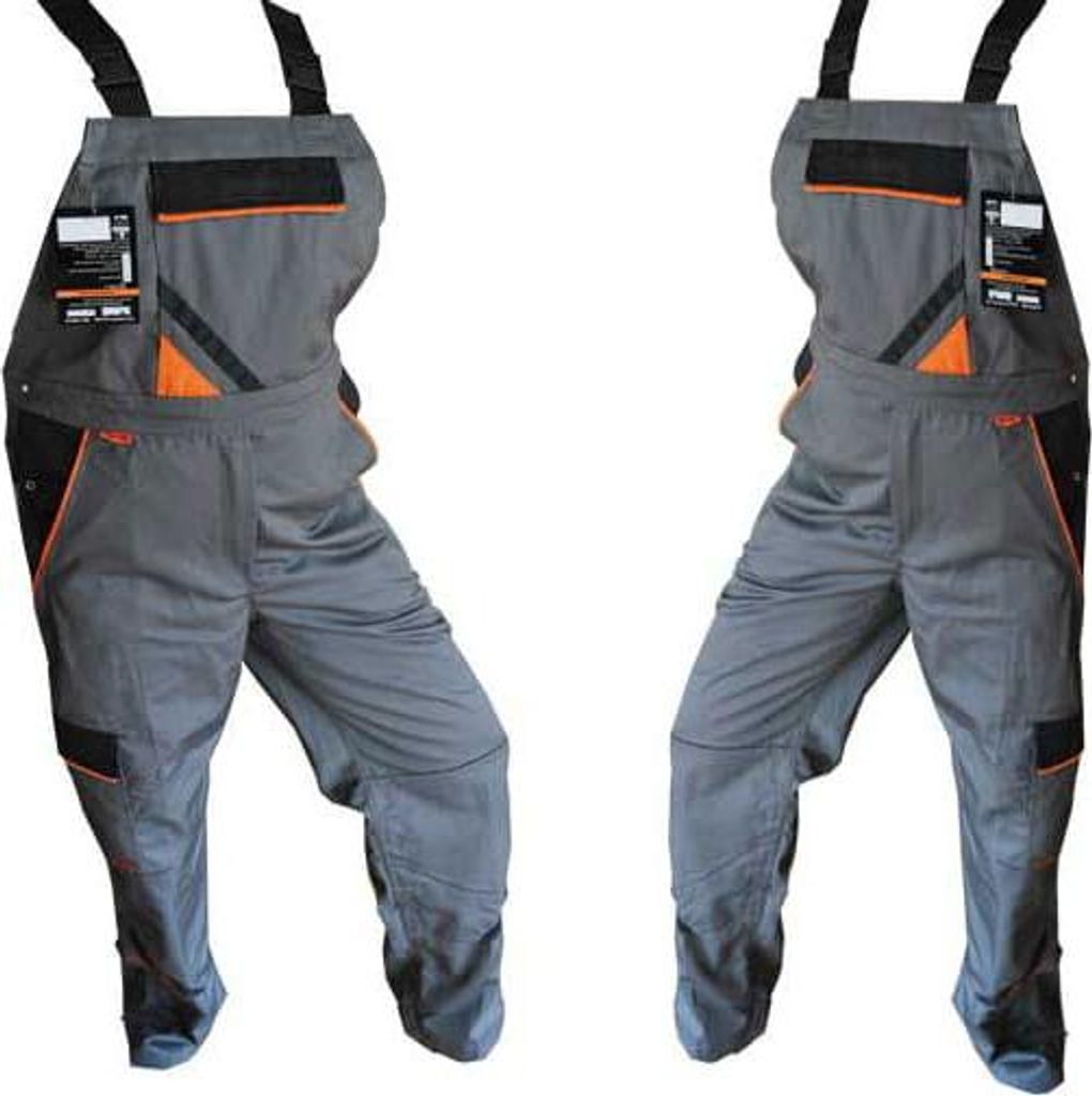 PROFESSIONAL GREY strapazierfähige Latzhose mit dreifacher Produktbild 