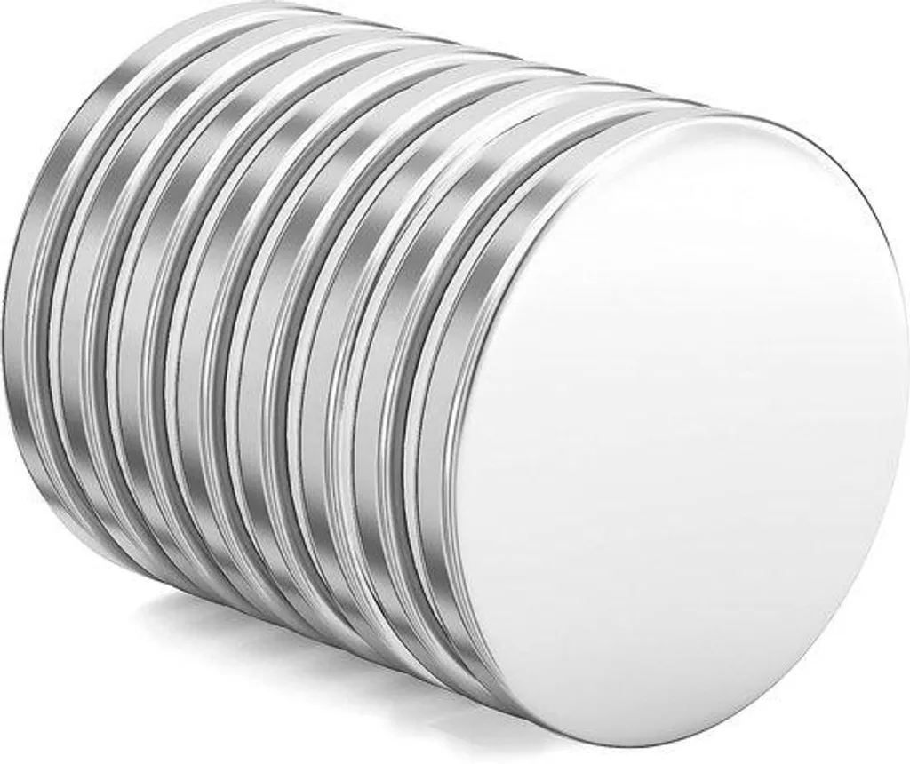 Mini-aimants puissants anti-glisse 20x2mm - Lot de 8 pour fixations sûres