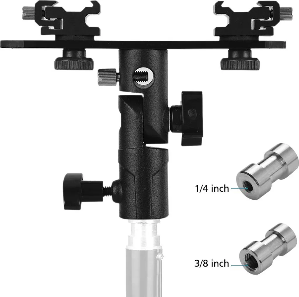 YONGNUO Supporto Doppio Flash T-Shape - Staffa per Speedlite e Ombrello - 2