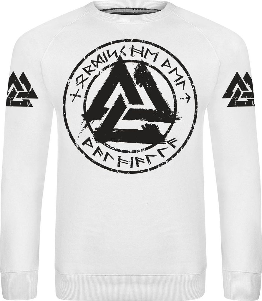 Herren Sweatshirt Nordische Welt Black Runes