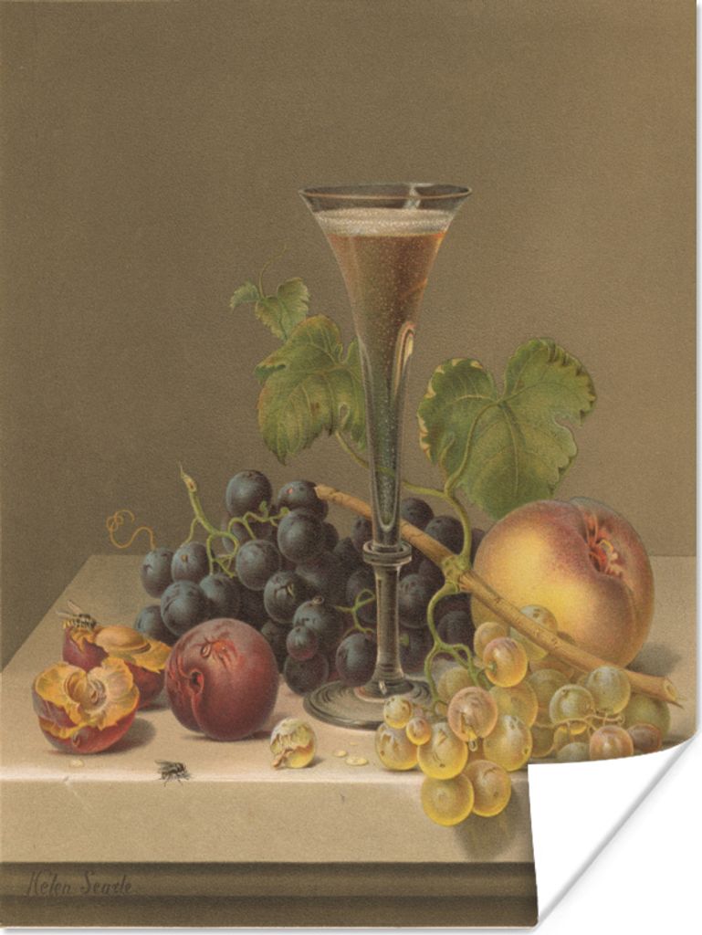 MuchoWow Poster Obst - Champagner - Farbe 120x160 cm - Wandbilder