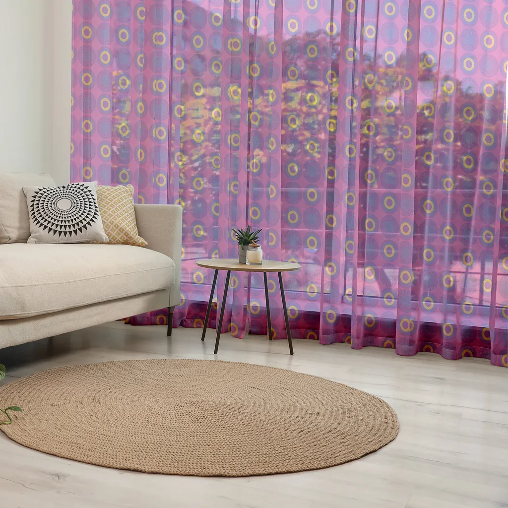Arazzo Parete Moderno Rosa e Blu ABAKUHAUS 135x274 | Decorazione Soggiorno