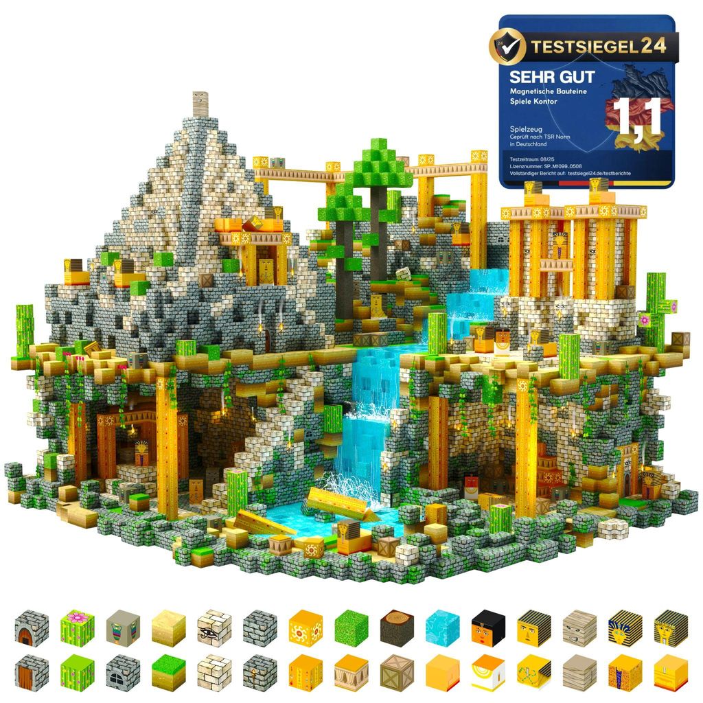 Magnetische Bausteine Ägypten 150 Teile | Magnetwürfel für Produktbild 