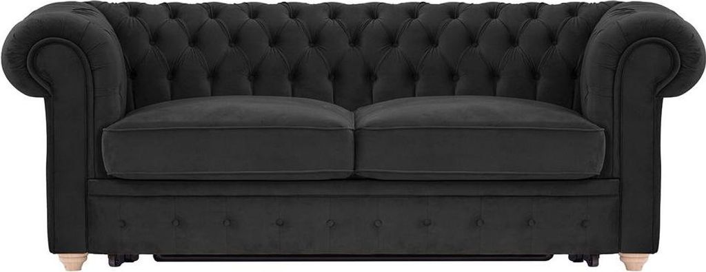 3-Sitzer Chesterfield Max Borneo Schlafsofa-Velluto 20-like oak