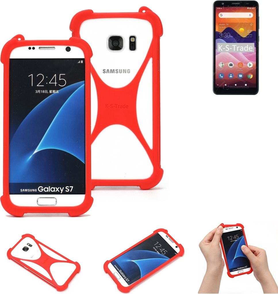 K-S-Trade Handy-Hülle kompatibel mit ZTE Avid 579 Schutz-Hülle Bumper Silikon Schutz Hülle Cover Case Silikoncase Silikonbumper TPU Softcase