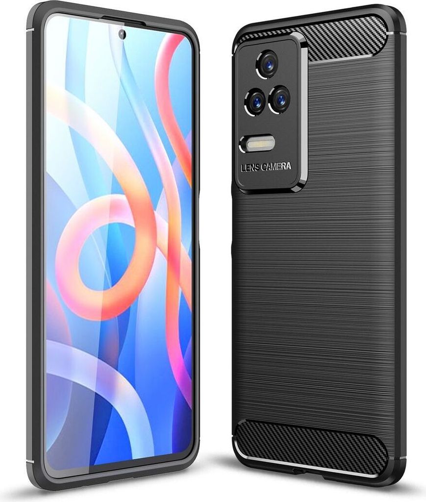 König Design Hülle kompatibel mit Xiaomi Redmi K50 Kunststoff Soft Handyhülle - Handy Case Schwarz
