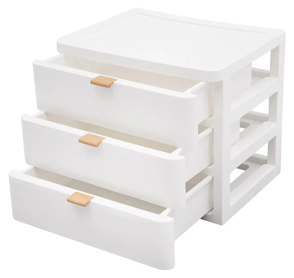 Fini le désordre avec la boîte de rangement 3 tiroirs BLANC compacte