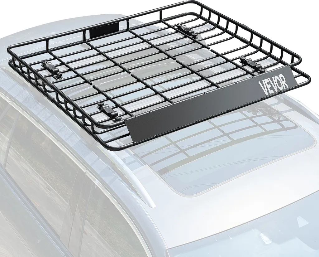 Panier de galerie de toit VEVOR 127cm en acier pour SUV et camions