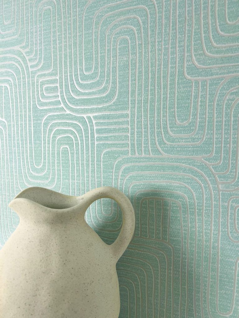 NEWROOM Tapete Livino Hellgrün Vliestapete - Modern Grafik Linien Germany