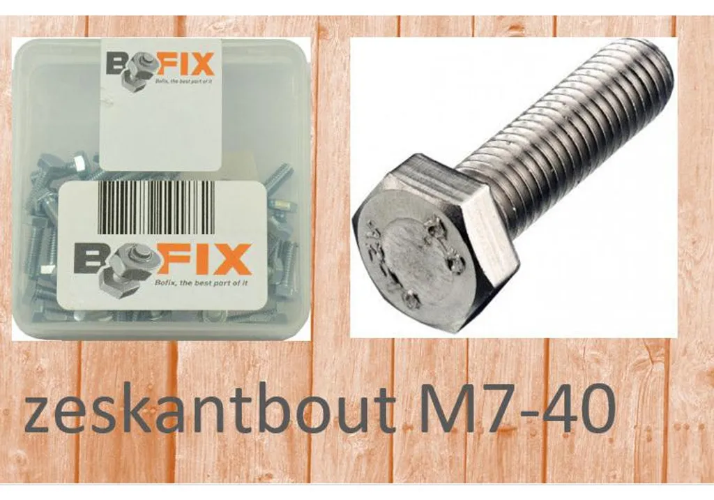 Vis à tête hexagonale M7 x 40 mm Bofix pour mécanique et bricolage