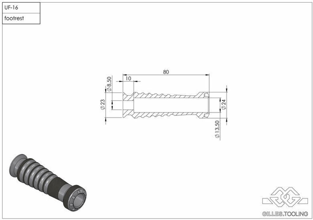 GILLES TOOLING Sport Beifahrer Fußrasten Silber Suzuki GSF1200 Bandit
