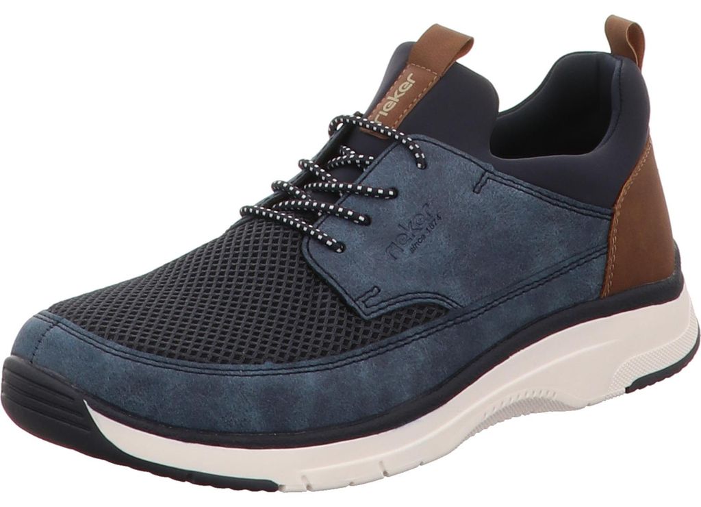 Rieker Slipper - Blau Kunstleder Größe: 45 Normal