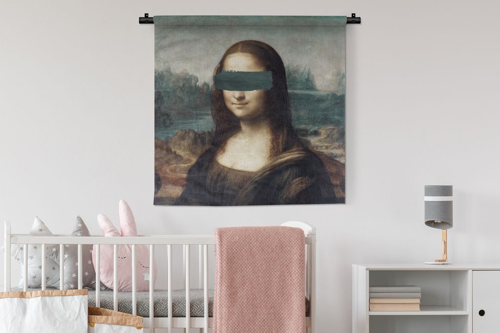 MuchoWow Wandteppich Wandbehang Mona Lisa - Leonardo da Vinci - Kunst 90x90 cm Tapisserie Dekoration Wandtuch - Wandaufhänger