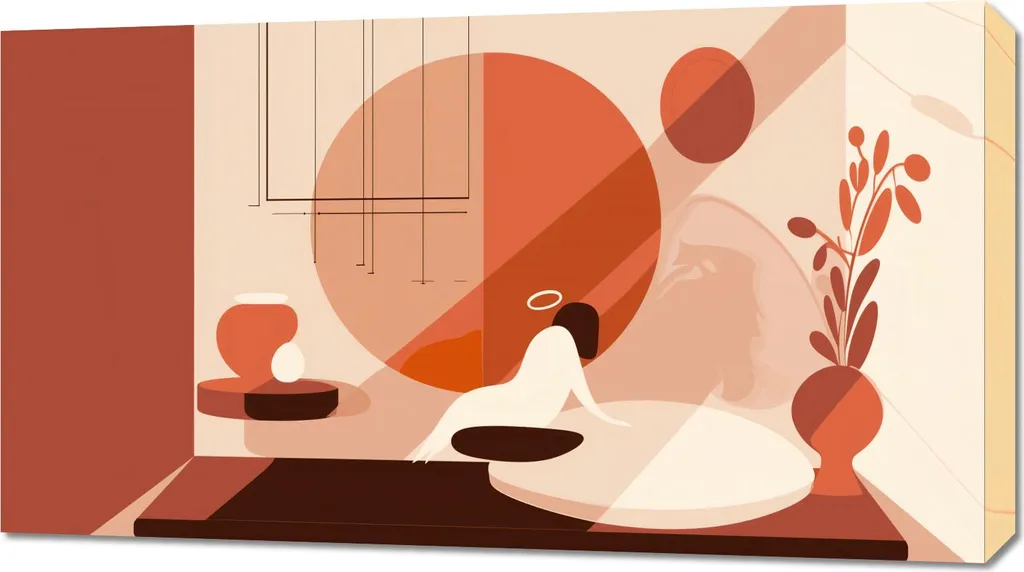Quadro da Parete 90x50 Sole Geometrico - Regalo Ideale Arredo Casa