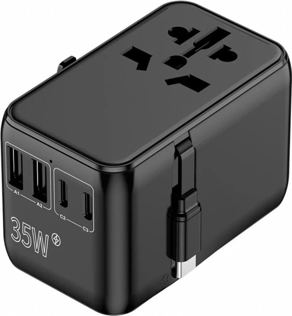 CROSSIO ChargeMe Adapter PLUS PD35W GaN III Chargeur Secteur 5 Ports